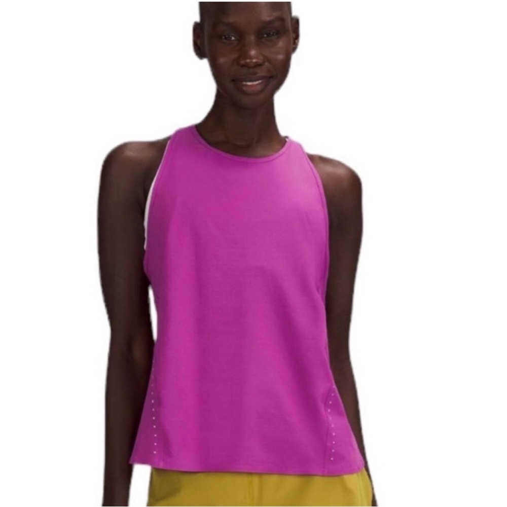Lululemon Light Weight Stretch Running Tank Top Women's Pink